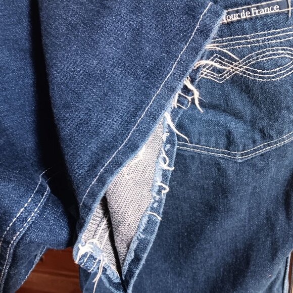 Vintage Mens Disco Jeans 36x25 FIT 80's INDIGO TOUR DE FRANCE DISCO POCKET JEANS - Picture 7 of 7